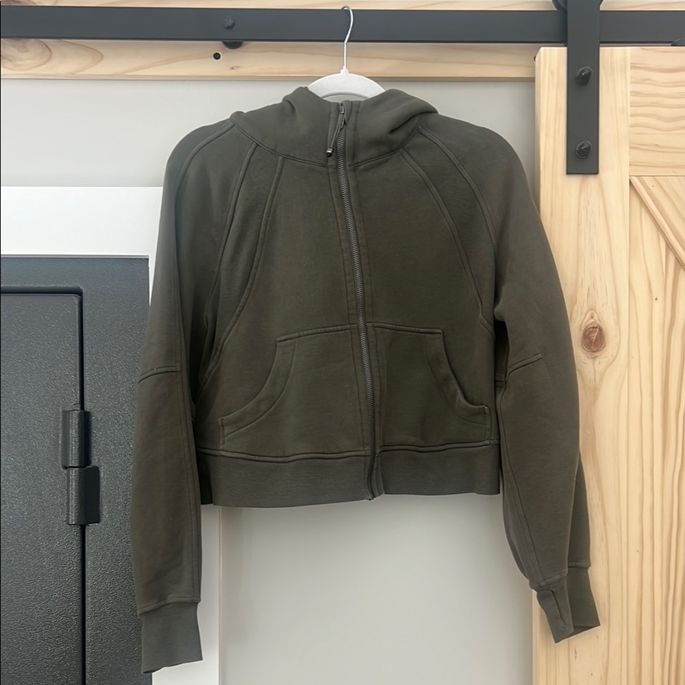 Olive Green Scuba Jacket